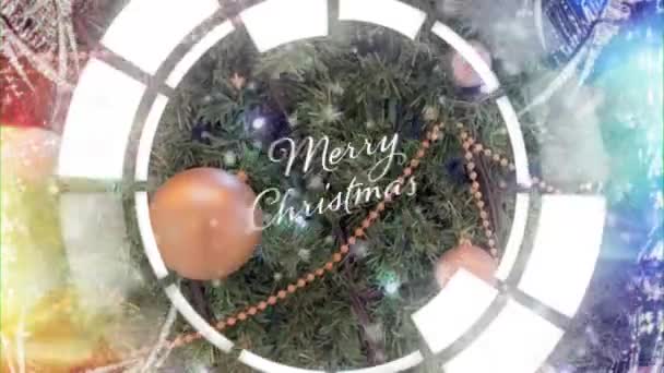 Borovice Vánoční Ozdoby Vánoce Nový Rok — Stock video