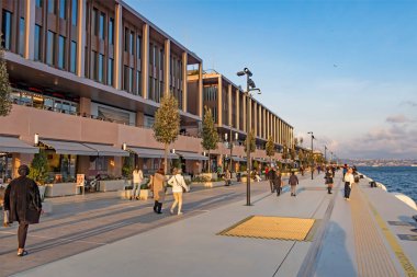 Karakoy, İstanbul, Türkiye. 15 Kasım 2021 İstanbul 'un yeni limanı. Modern mimarisi ile Galataport. 