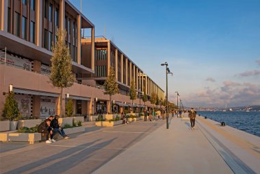 Karakoy, İstanbul, Türkiye. 15 Kasım 2021 İstanbul 'un yeni limanı. Modern mimarisi ile Galataport. 