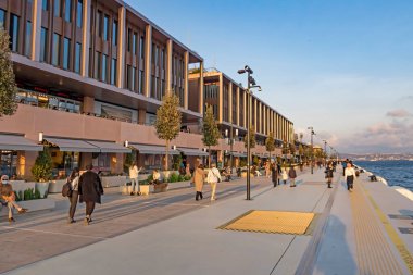 Karakoy, İstanbul, Türkiye. 15 Kasım 2021 İstanbul 'un yeni limanı. Modern mimarisi ile Galataport. 