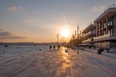 Karakoy, İstanbul, Türkiye. 15 Kasım 2021 İstanbul 'un yeni limanı. Modern mimarisi ile Galataport. 