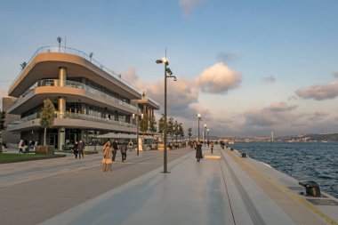 Karakoy, İstanbul, Türkiye. 15 Kasım 2021 İstanbul 'un yeni limanı. Modern mimarisi ile Galataport. 