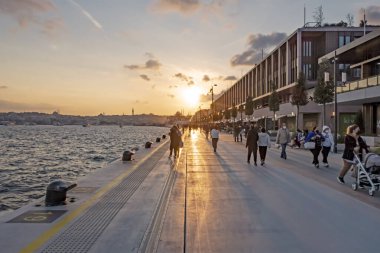 Karakoy, İstanbul, Türkiye. 15 Kasım 2021 İstanbul 'un yeni limanı. Modern mimarisi ile Galataport. 