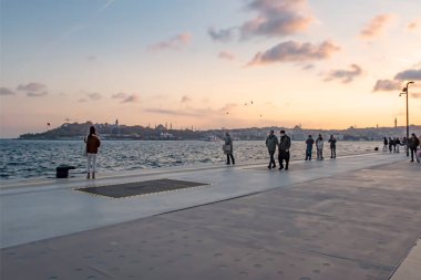 Karakoy, İstanbul, Türkiye. 15 Kasım 2021 İstanbul 'un yeni limanı. Modern mimarisi ile Galataport. 