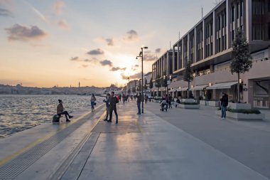 Karakoy, İstanbul, Türkiye. 15 Kasım 2021 İstanbul 'un yeni limanı. Modern mimarisi ile Galataport. 