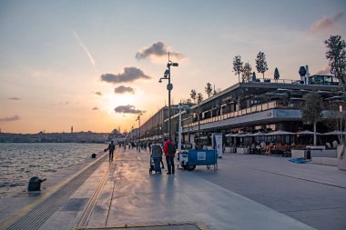Karakoy, İstanbul, Türkiye. 15 Kasım 2021 İstanbul 'un yeni limanı. Modern mimarisi ile Galataport. 