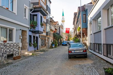 Mudanya, Bursa, Türkiye-13 Kasım 2021.Mudanya, Marmara Denizi kıyısında Asya kıtasındaki tarihi ve turistik bir şehir..