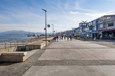 Mudanya, Bursa, Türkiye-13 Kasım 2021.Mudanya, Marmara Denizi kıyısında Asya kıtasındaki tarihi ve turistik bir şehir..
