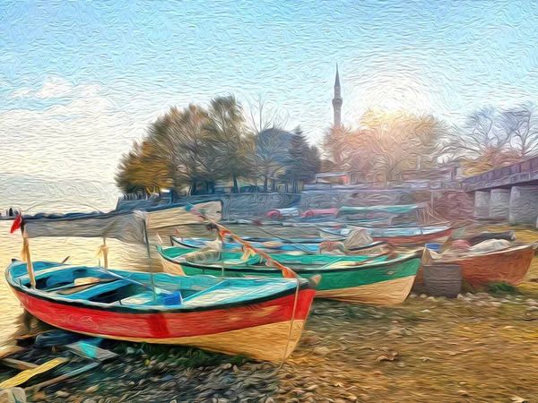 土耳其具有油画效果的海景 — 图库照片