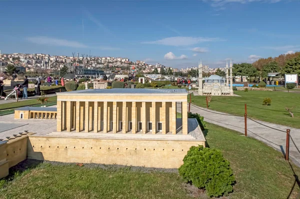 Istanbul Turkey November 2021 Miniaturk Miniature Park Northeastern Shore Golden — Stock Photo, Image