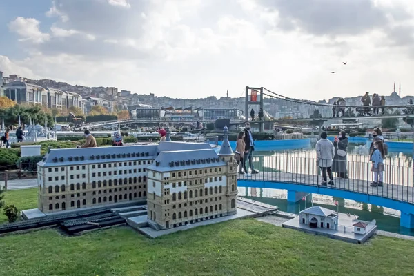 Istanbul Turkey November 2021 Miniatürk Egy Miniatűr Park Északkeleti Partján — Stock Fotó