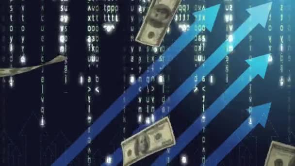 米ドル紙幣 金融経済学 — ストック動画