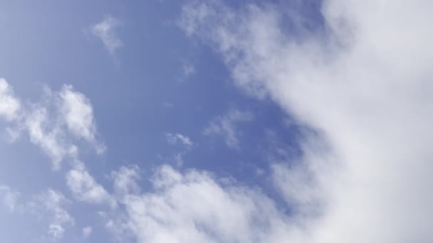 Blauwe Lucht Met Wolken Natuur — Stockvideo