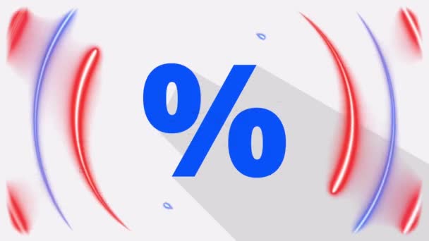 Procent Tecken För Grossist Detaljhandel Försäljning Och Rabatt Dagar Med — Stockvideo