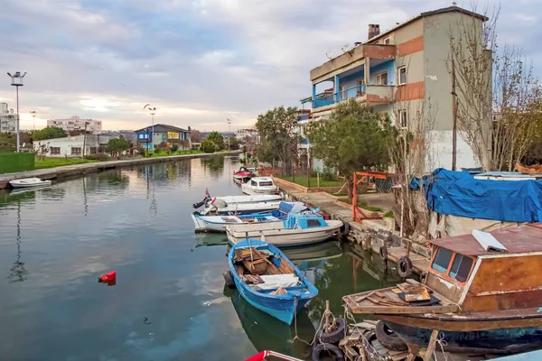 Istascar Turchia Dicembre 2021 Barche Pesca Vista Tramonto Nel Quartiere — Foto Stock