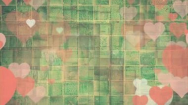  Sevgililer Günü için arka planlar ve kırmızı kalp figürlü hareket efektli özel durumlar.