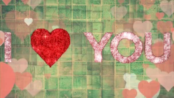 Fundos Para Dia Dos Namorados Ocasiões Especiais Com Figuras Coração — Vídeo de Stock