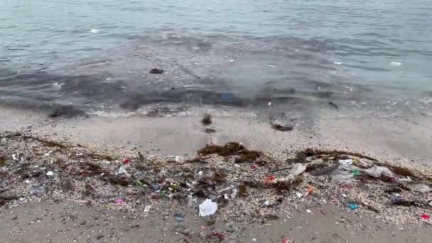 Mar Mármara Estambul Turquía Diciembre 2021 Contaminación Marina Ambiental Mar — Vídeo de stock