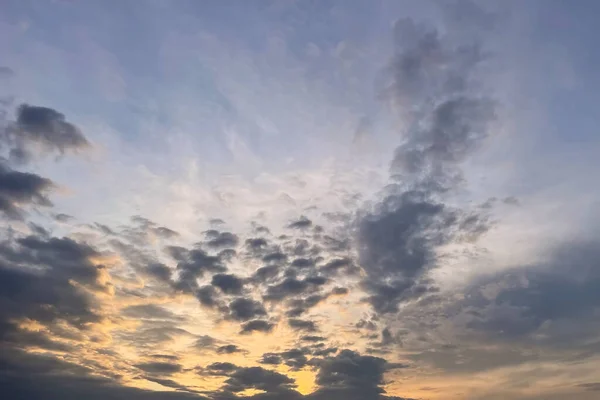 Sunset Dramatic Sky View Sun Clouds — Stock Fotó