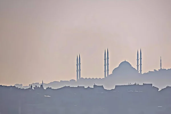 Istanbul Turkey January 2022 Dream City Continents Europe Asia Istanbul — Stockfoto