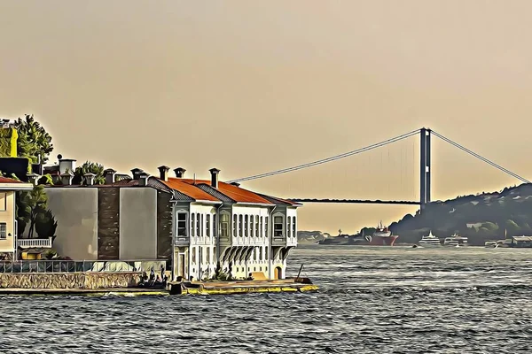Istanbul Turkey January 2022 Dream City Continents Europe Asia Istanbul — 图库照片
