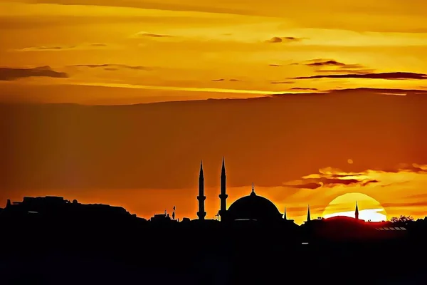 Istanbul Turkey January 2022 Dream City Continents Europe Asia Istanbul — Foto Stock