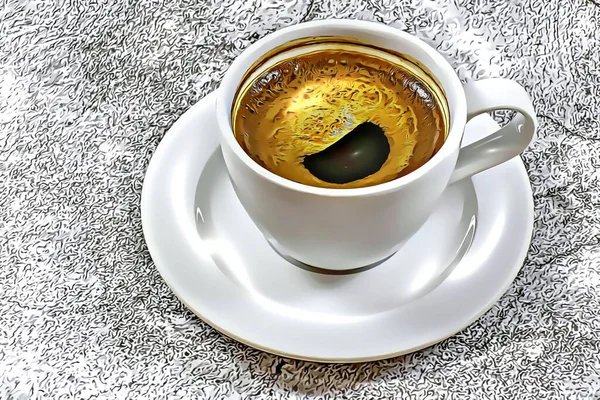 Готов Выпить Горячий Турецкий Кофе Чашке — стоковое фото