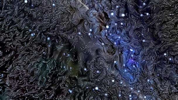 Бесконечная Вселенная Внешнее Пространство Звезды Планеты Эффектом Мультфильма — стоковое видео
