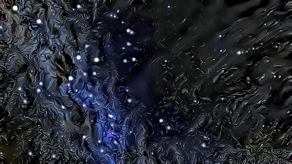 Universo Infinito Espaço Exterior Estrelas Planetas Com Efeito Desenho Animado — Fotografia de Stock