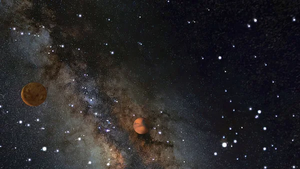 Universul Infinit Spaţiul Cosmic Stelele Planetele — Fotografie, imagine de stoc
