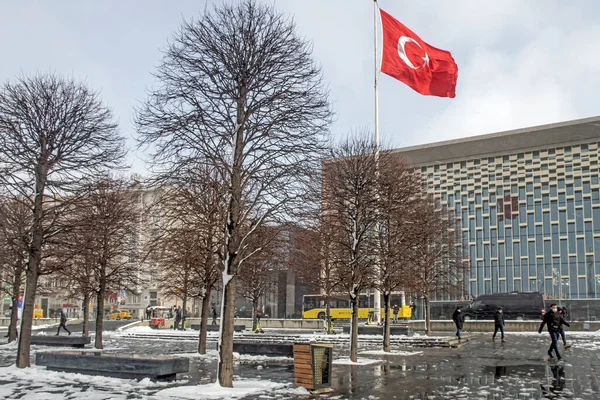 Taksim Istanbul Turchia Gennaio 2022 Paesaggio Urbano Vista Invernale Dal — Foto Stock