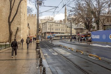 İstanbul, Türkiye-24 Ocak 2022 İstanbul, Avrupa ve Asya kıtaları arasındaki rüya şehridir. Kış mevsiminde tarihi yarımadadan modern, tarihi ve doğal güzelliklere sahip şehir manzarası.