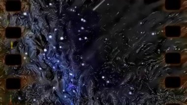 Animasyon ve çizgi film efektli boşluk ve UFO