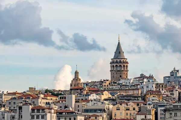 Istanbuls Historisches Und Touristisches Symbol Der Galata Turm — Stockvektor
