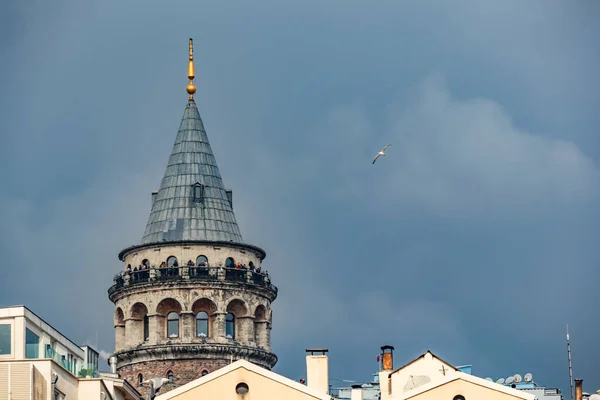 Historyczny Turystyczny Symbol Istambułu Wieża Galata — Wektor stockowy