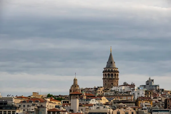 Stanbul Tarihi Turistik Sembolü Galata Kulesi — Stok Vektör