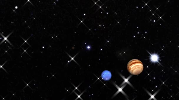 Leven Het Universum Oneindige Ruimte Planeten Ufos — Stockvideo