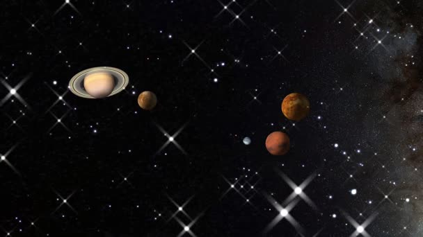 Život Vesmíru Nekonečný Prostor Planety Ufos — Stock video