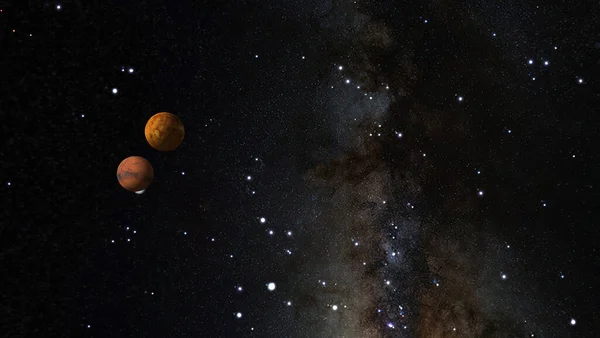 天文学 无限宇宙和行星 — 图库照片