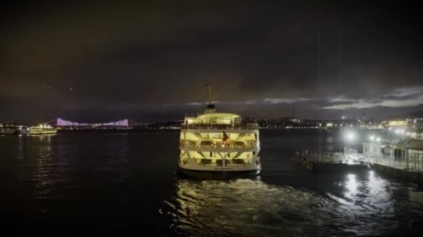 Istanbul Törökország 2022 Március Városi Komp Boszporusz Kilátás Isztambulban Kora — Stock videók