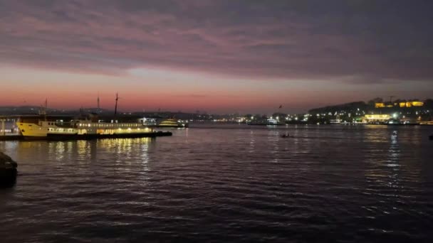 Стамбул Турция Марта 2022 Ранним Утром Восход Солнца Вид Стамбула — стоковое видео