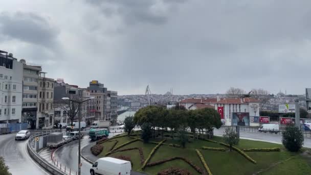 Istanbul Turcia Martie 2022 Vedere Oraș Timpul Iernii Din Orașul — Videoclip de stoc