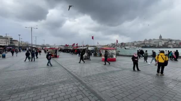 Istanbul Turquie Mars 2022 Vue Ville Hiver Depuis Ville Historique — Video