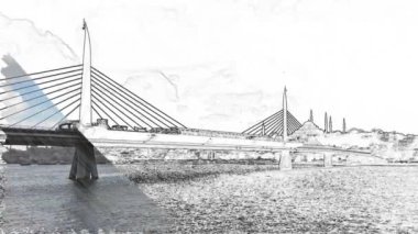 Kışın 18 Mart 2022 'de Avrupa ve Asya kıtaları arasındaki tarihi ve turistik İstanbul kentinden İstanbul' a manzara.