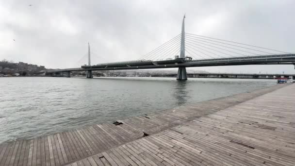 Istanbul Turquía Marzo 2022 Vista Ciudad Invierno Desde Histórica Turística — Vídeo de stock