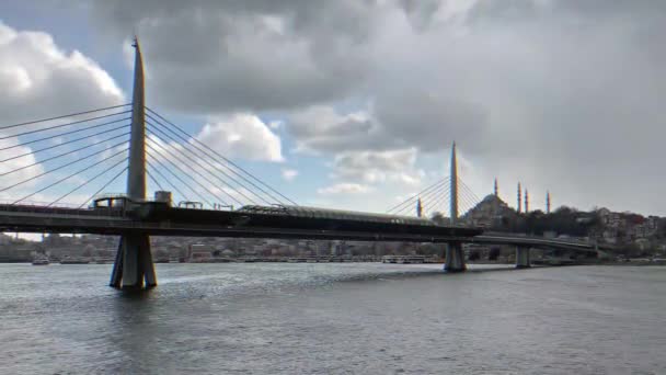 Istanbul Turkiet Mars 2022 Stadsutsikt Vintern Från Den Historiska Och — Stockvideo