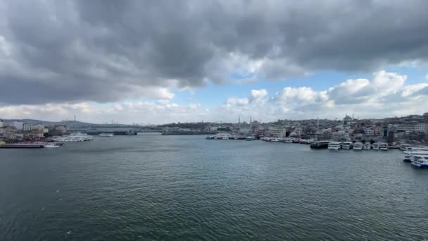 Istambul Turquia Março 2022 Istambul Vista Cidade Velha Ponte Metro — Vídeo de Stock