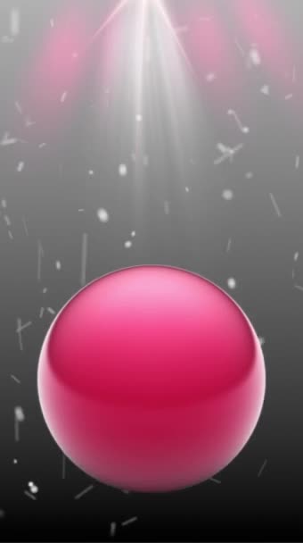 Bouncing Red Ball Vertical Image Motion Background — Stock Video