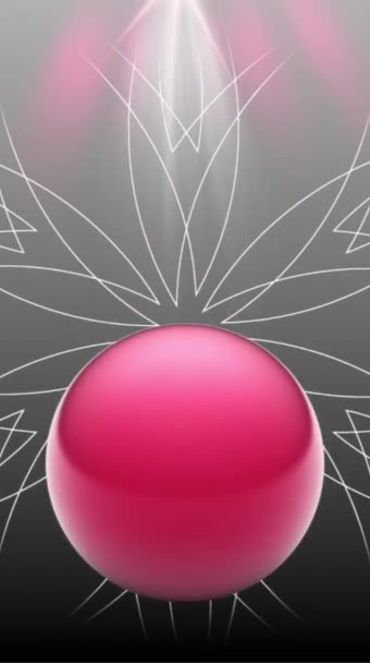 Bouncing Red Ball Vertical Image Motion Background — Stock Video