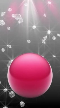 Dikey görüntü ve hareket arkaplanlı kırmızı top